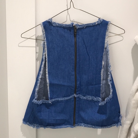 Zara denim crop top - Picture 2 of 3